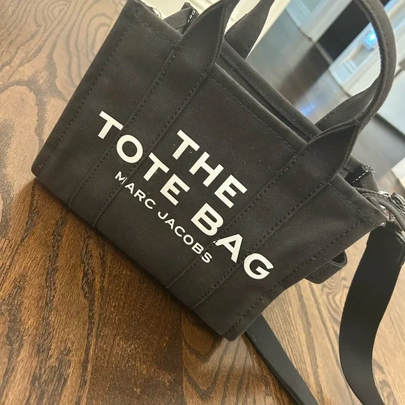 Black Canvas Tote Bag - Picture 2 of 8
